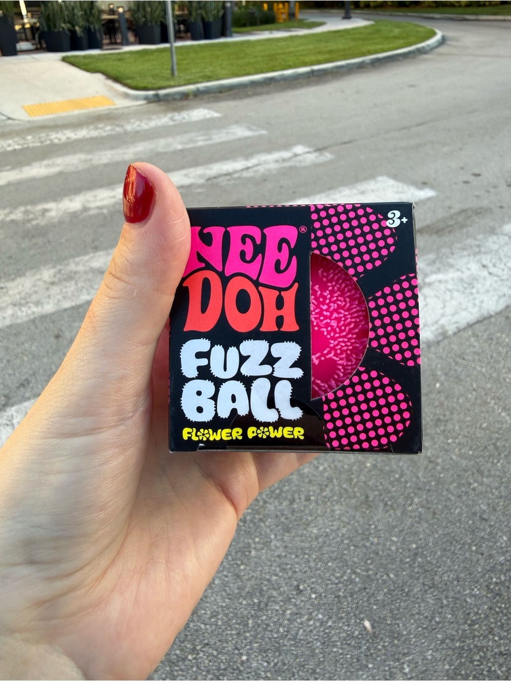 Authentic RARE NeeDoh Fuzz Ball - Pink